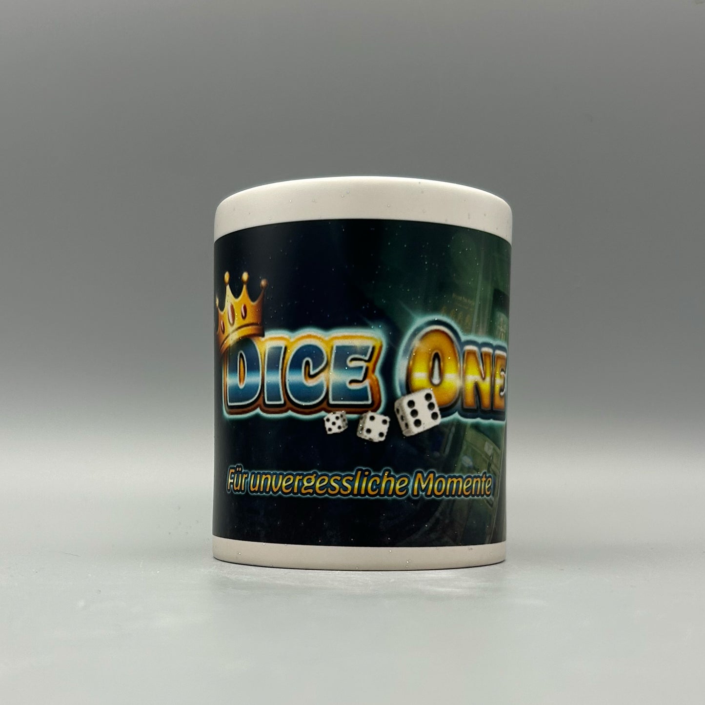 DiceOne Glitzer-Tasse