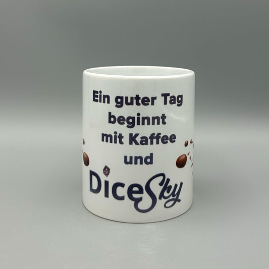 DiceSky Fan-Tasse „Ein guter Tag“